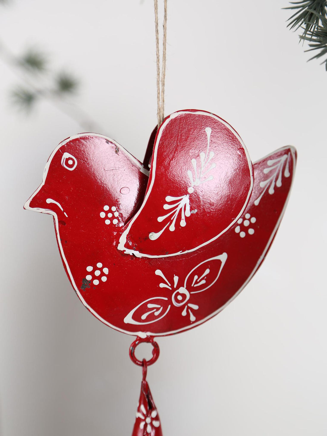 Hand Painted Folk Bird Decoration