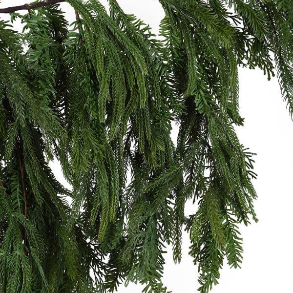 Faux Evergreen Fireplace Swag