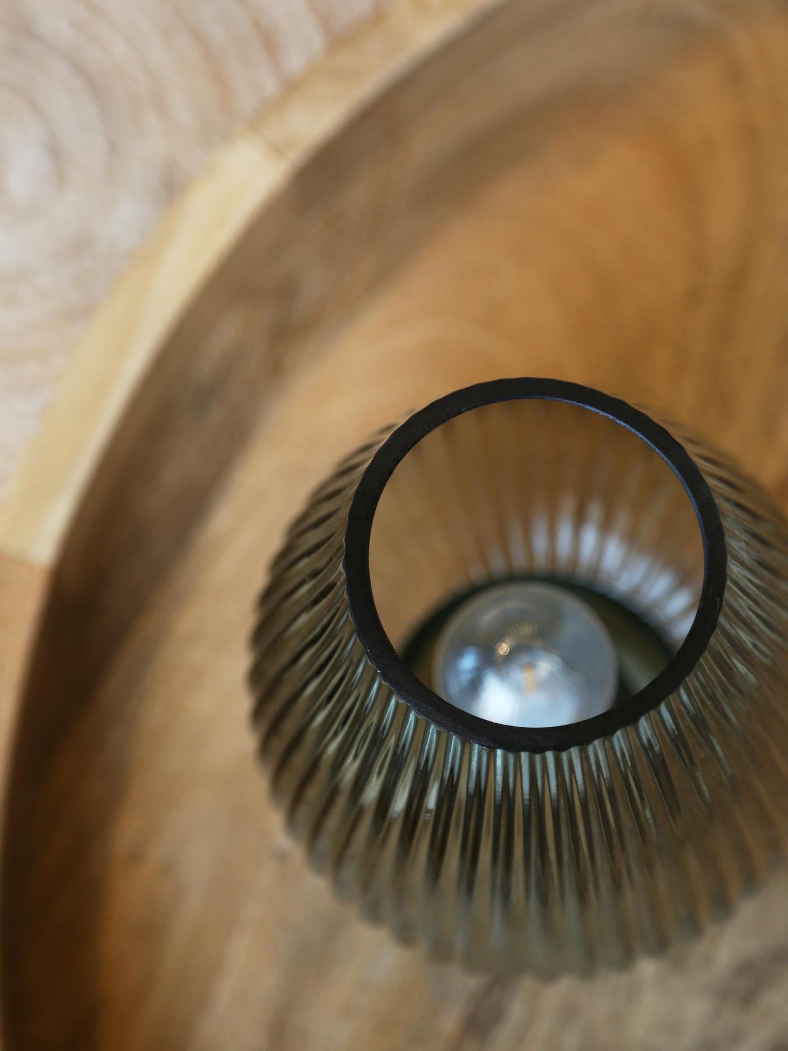 Tajera Table lamp - LED glass - Dark Green &amp; Gold