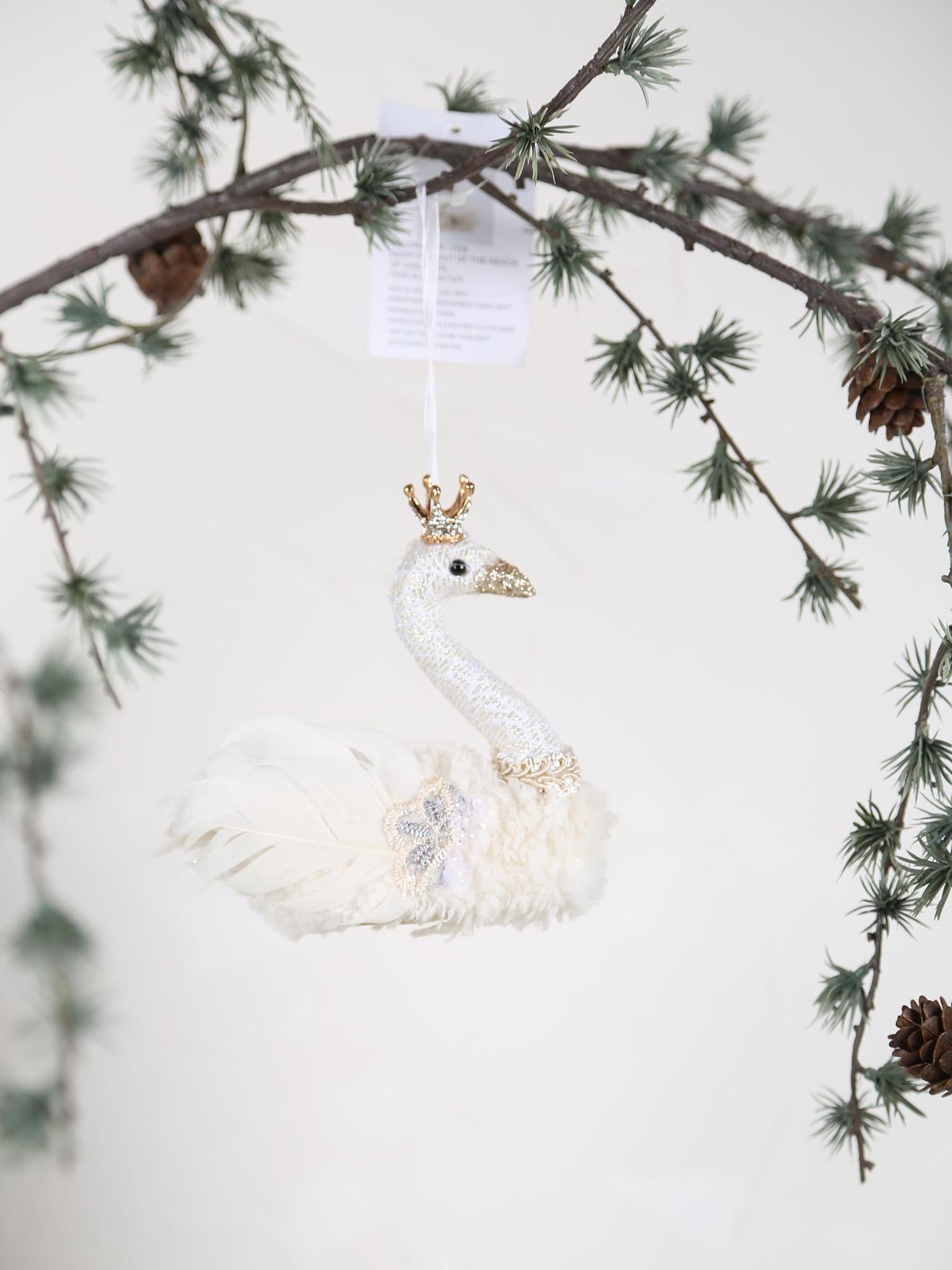 Decorative Embroidered Swan