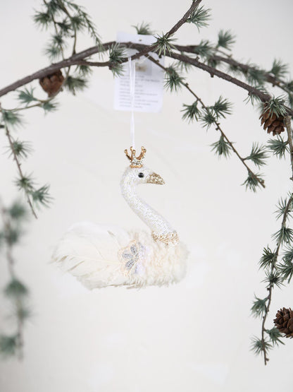 Decorative Embroidered Swan