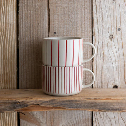 Yarrow Mug - Earth Red - Set Of 2 - 3 Size Options Available