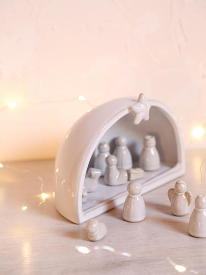Neutral Scandi Nativity Set - Ceramic