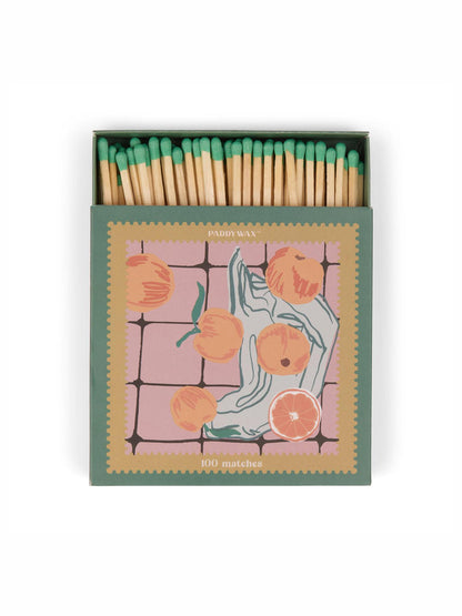 Jumbo Boxed Matches w/ Foil Accents, 100 Matches - 6 Colours Available