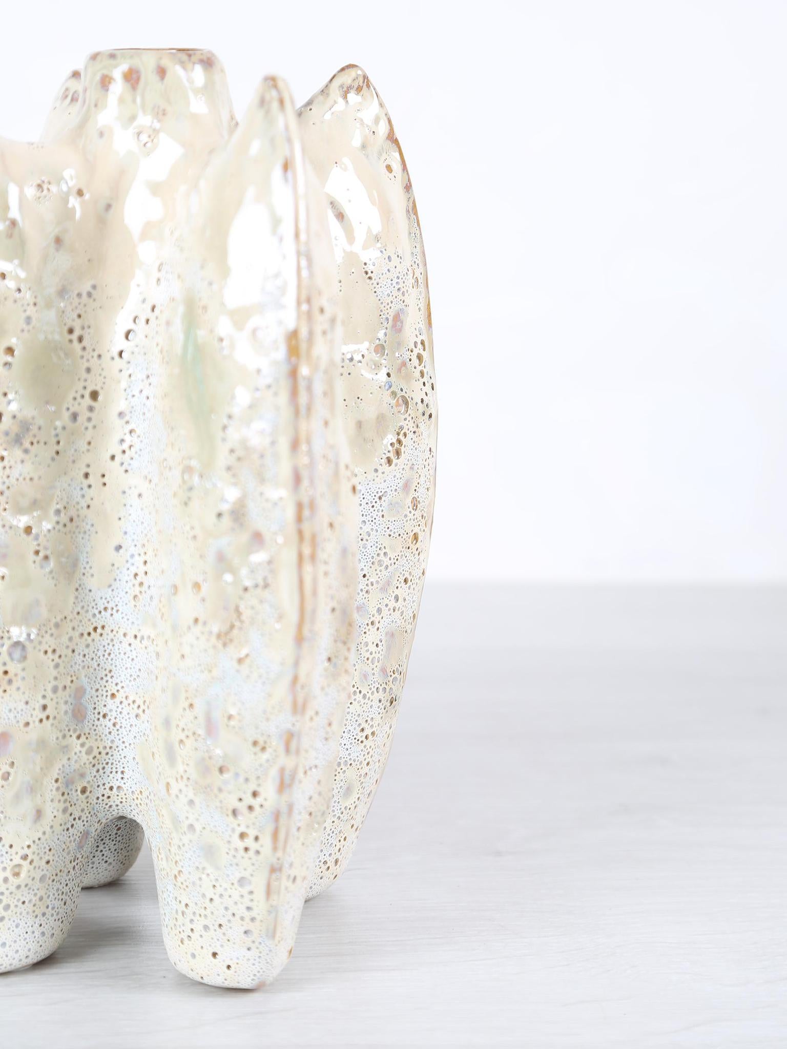 Shareece Cream Ceramic Shaped Vase - 3 Sizes Available