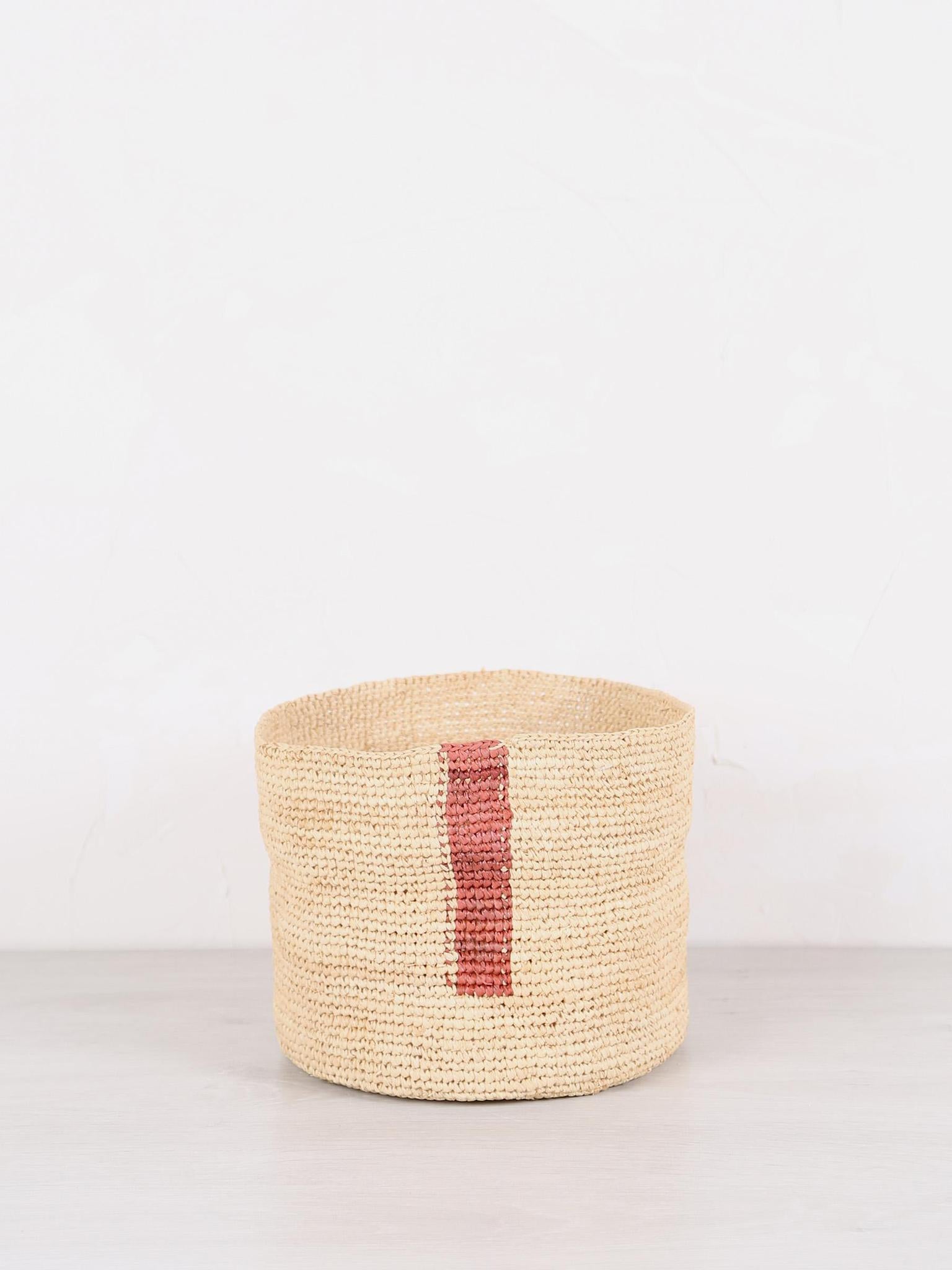Large Handmade Raffia Basket - 5 patterns available