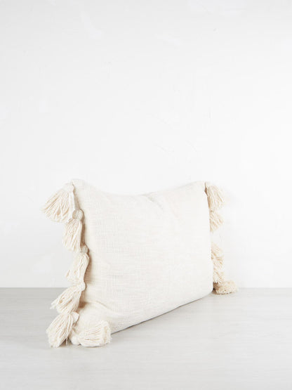 Cushion With Tassels - Off White