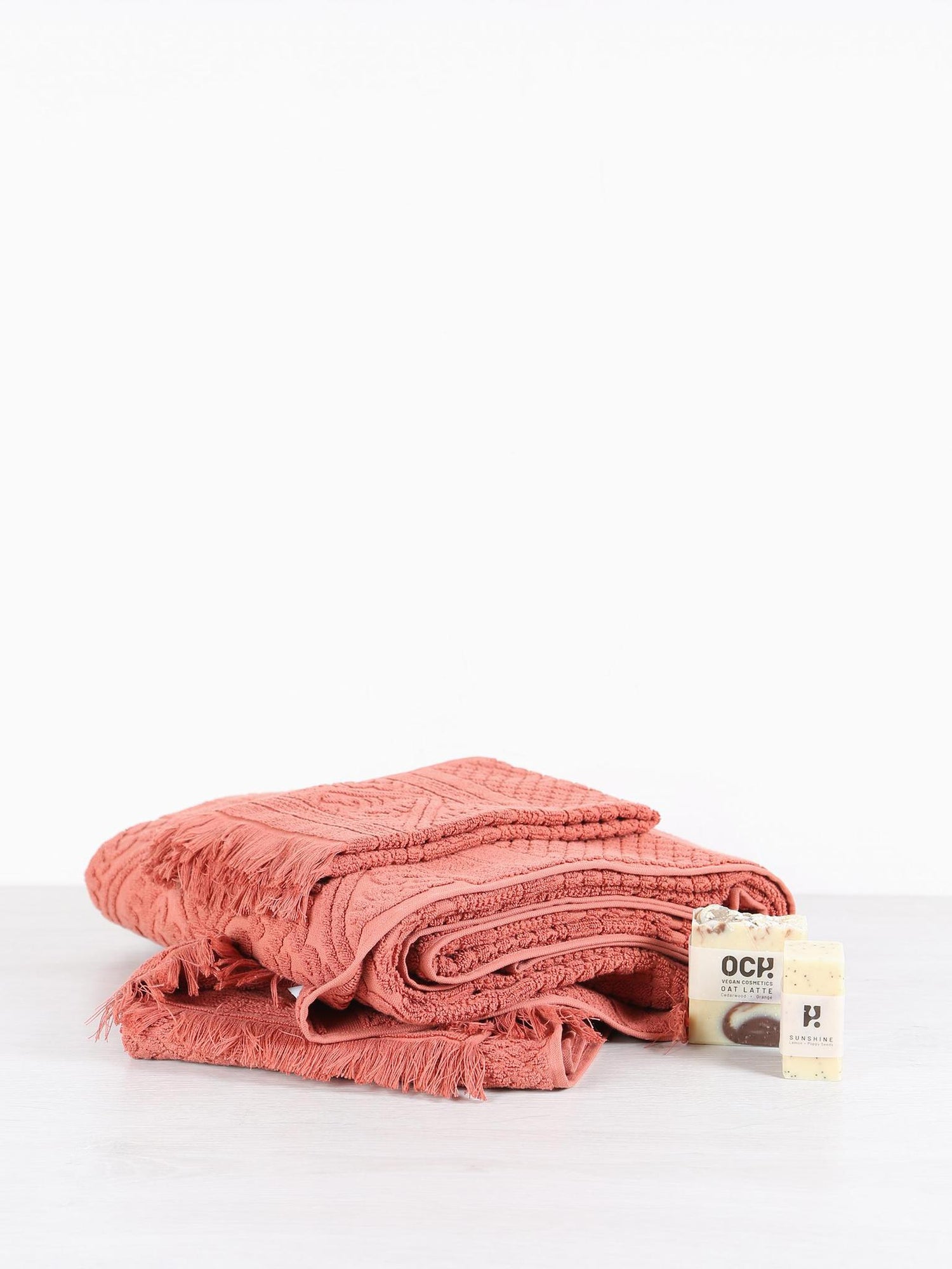 Embossed Jacquard Towel in Sienne - 4 Sizes Available