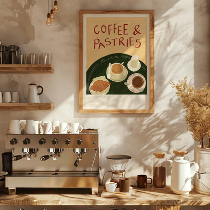 Coffee &amp; Pastries in Paris Print