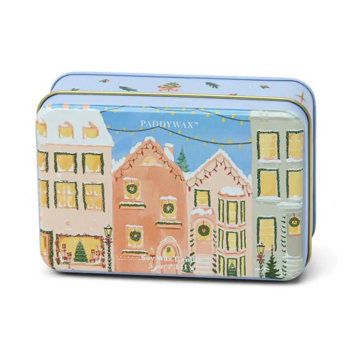 Christmas Village Tin Candle -  Gingerbread &amp; Vanilla Notes
