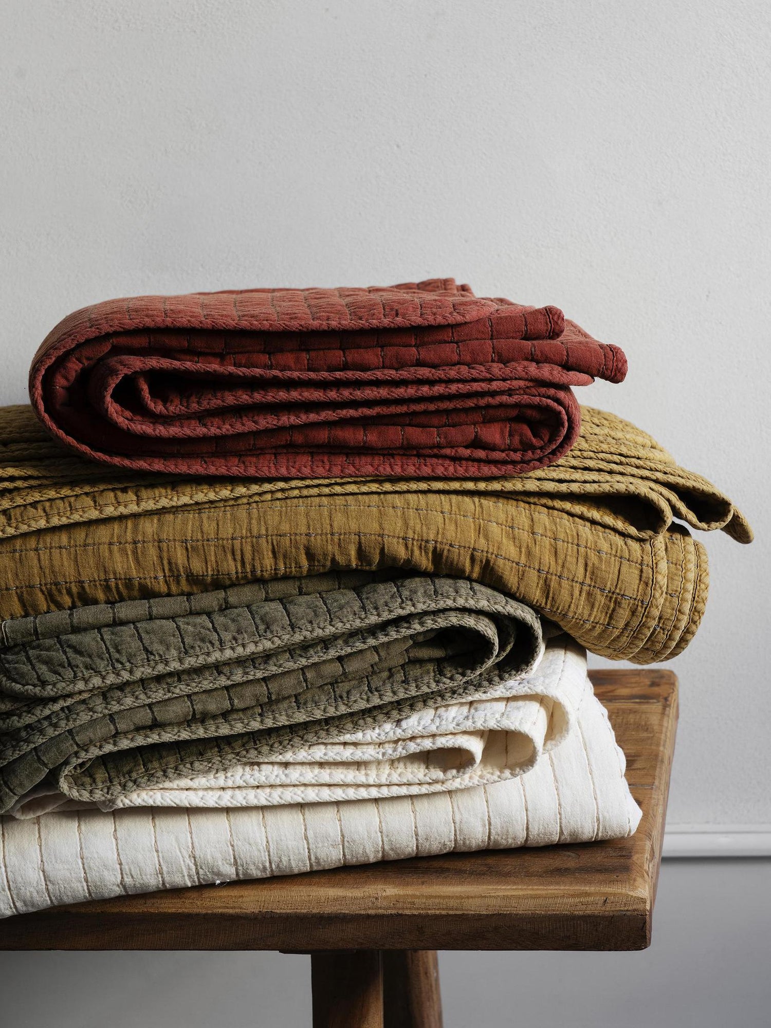 Quilted Cotton Throw - Colour Options Available