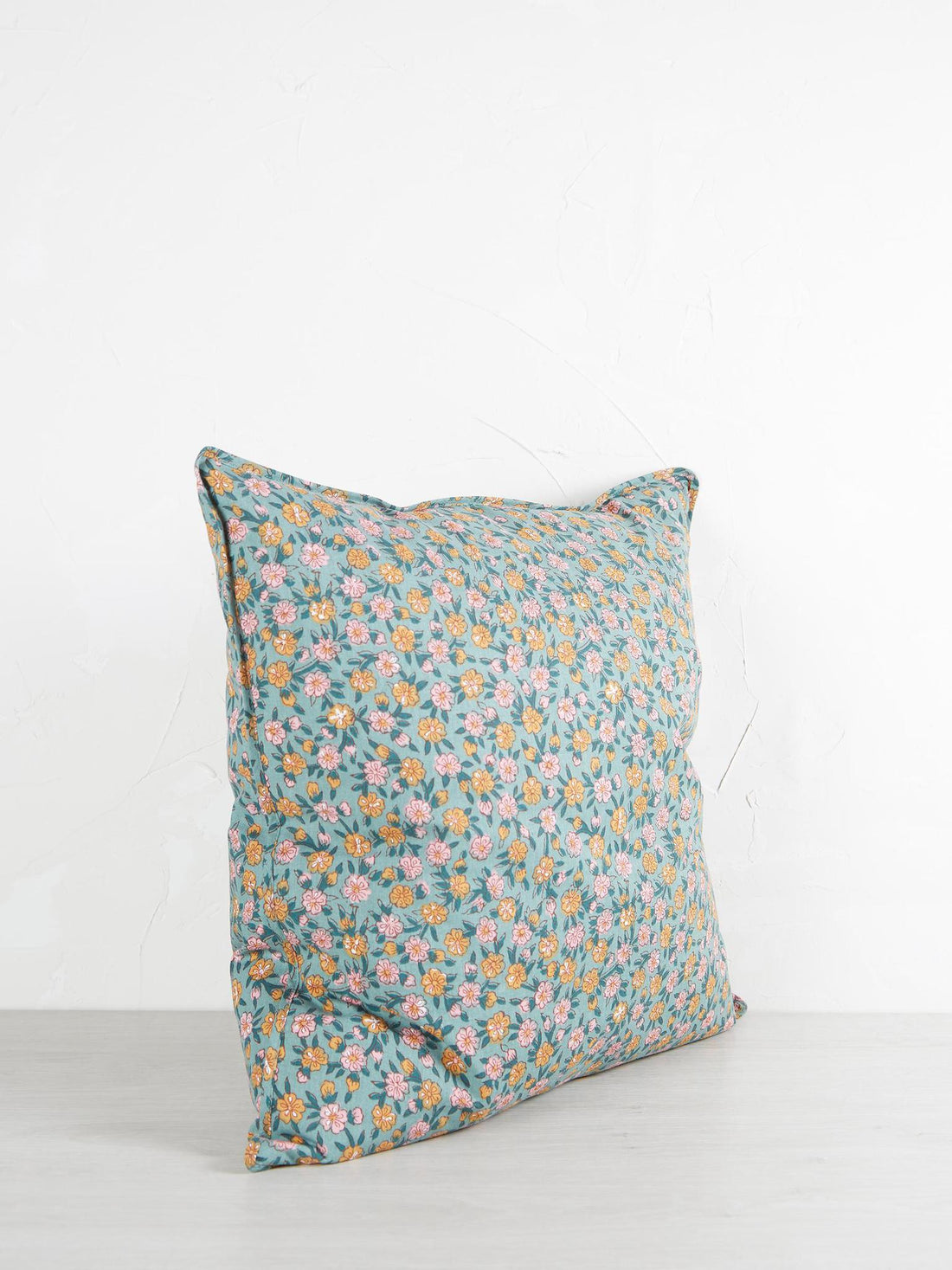 Dusty Green, Aqua, Honey &amp; Rose Printed Cushion
