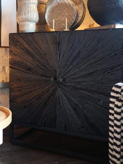 Damera Black Wooden cabinet