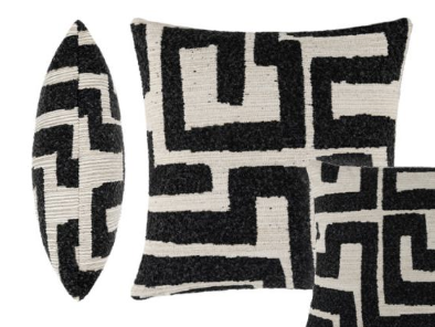Zephyr Charcoal &amp; Cream Cushion