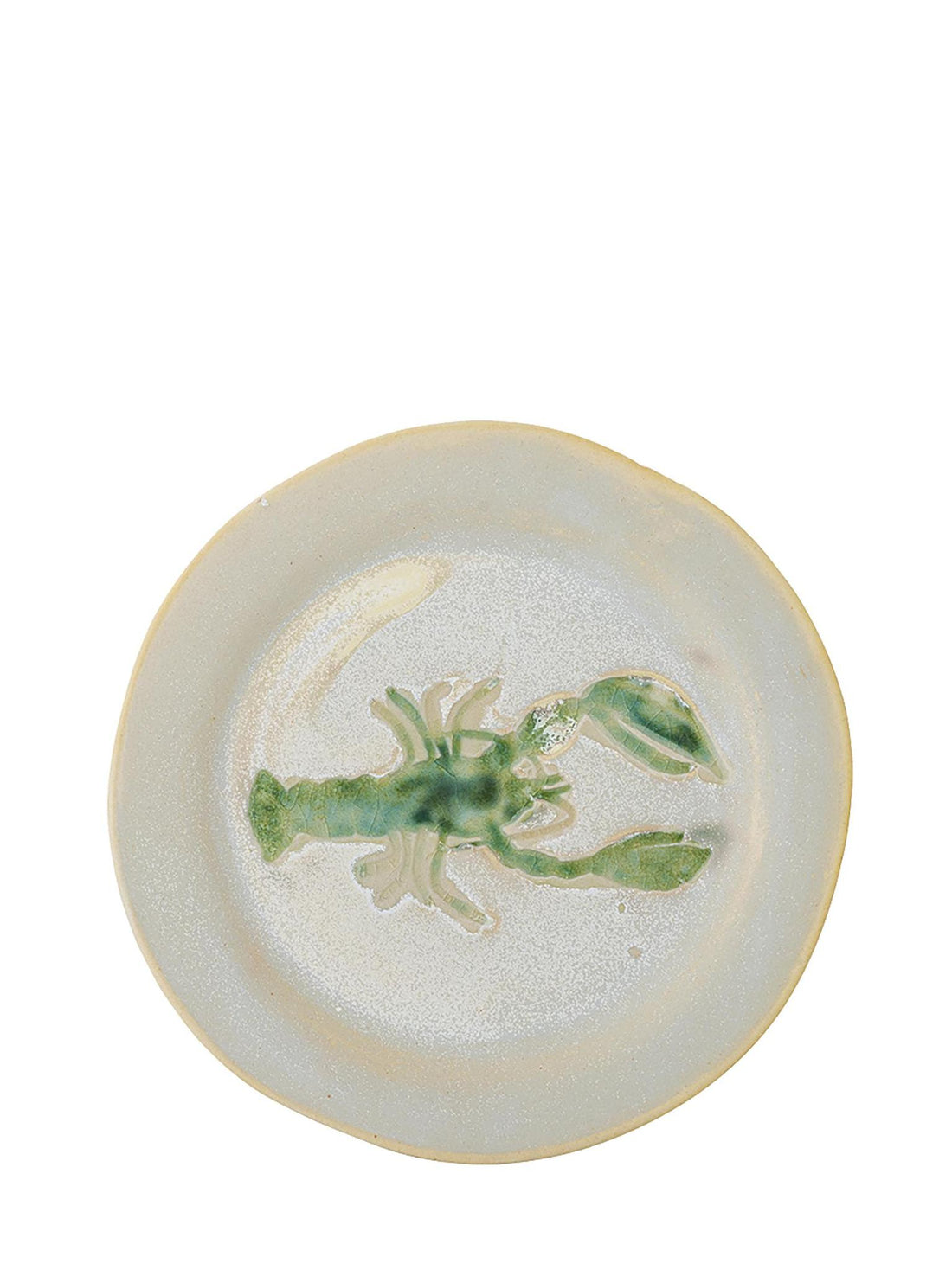 Hadden Ceramic Plate - Lobster Print - Dark Green