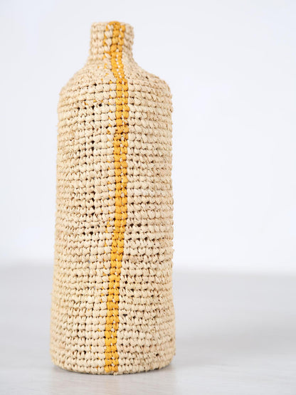 Tall Woven Vertical Striped Bud/Bottle Vase - 2 colours