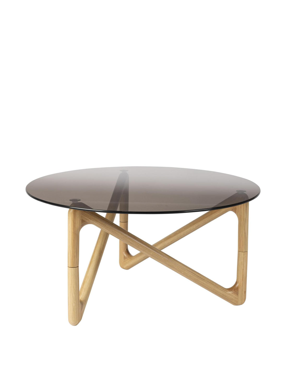 Naia Oak Wood &amp; Glass Coffee Table - 2 Colours Available