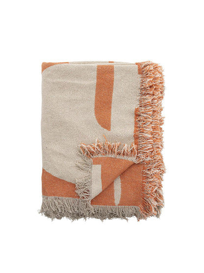 Caya Throw - Orange - Recycled Cotton