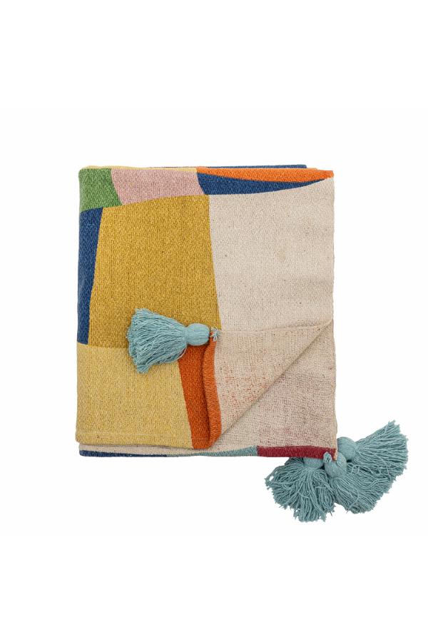 Corine Throw - Geometric Printed - Recycled Cotton - Bold Tones