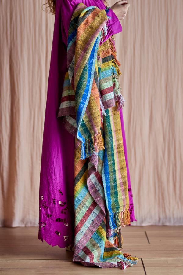 Elmy Throw - Striped - Recycled Cotton - Bold Tones