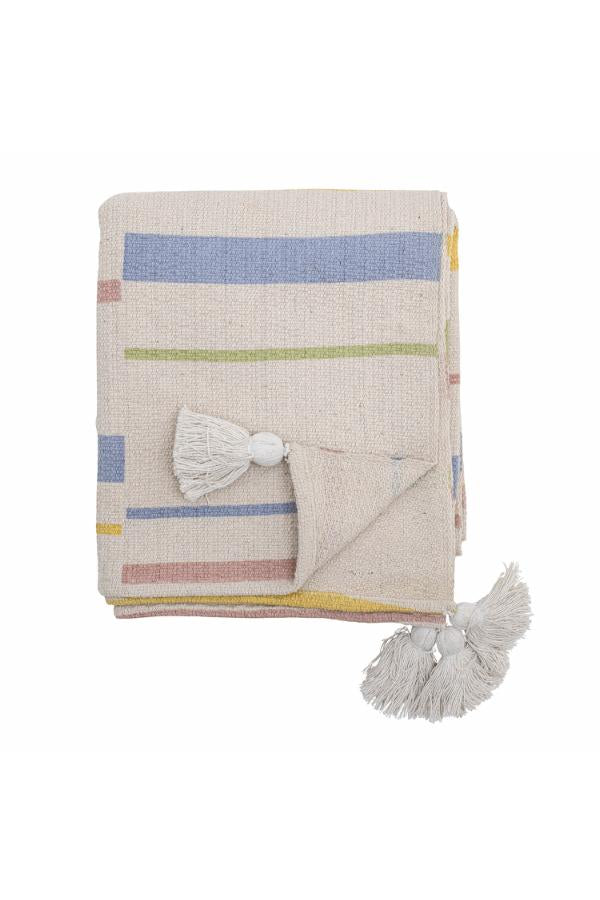 Pontino Throw  - Recycled Cotton - Pastel Stripes