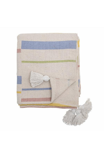 Pontino Throw  - Recycled Cotton - Pastel Stripes