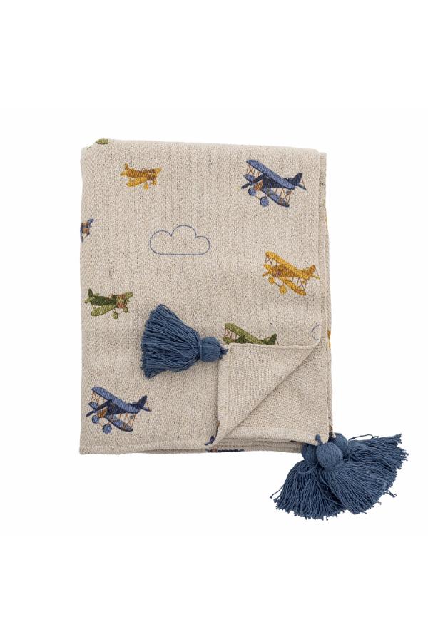 Aviation Throw  - Recycled Cotton - Soft Motifs