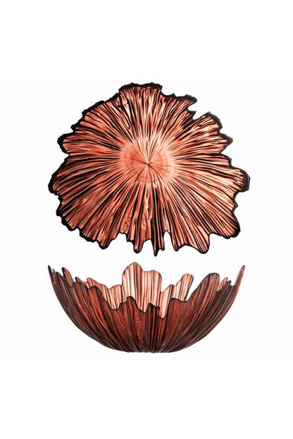 Aila Decorative Bowl - Red Glass