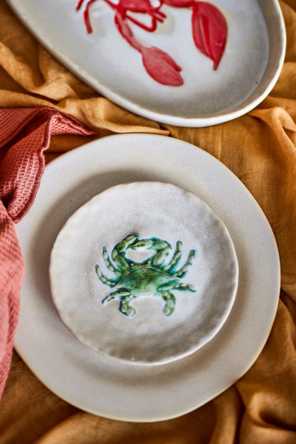 Hadden Side Plate - Green Crab - Stoneware