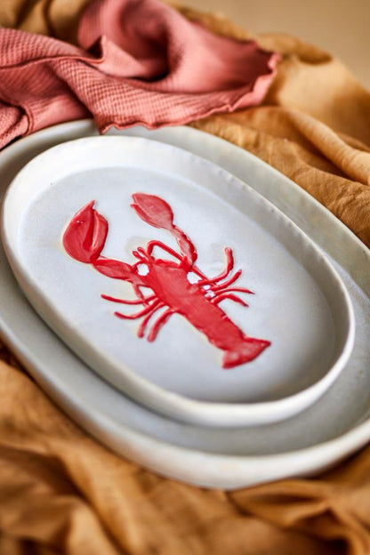 Hadden Serving Plate - Red Lobster - Stoneware