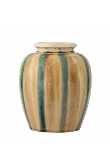 Rahima Round Vase -  Green Stripe