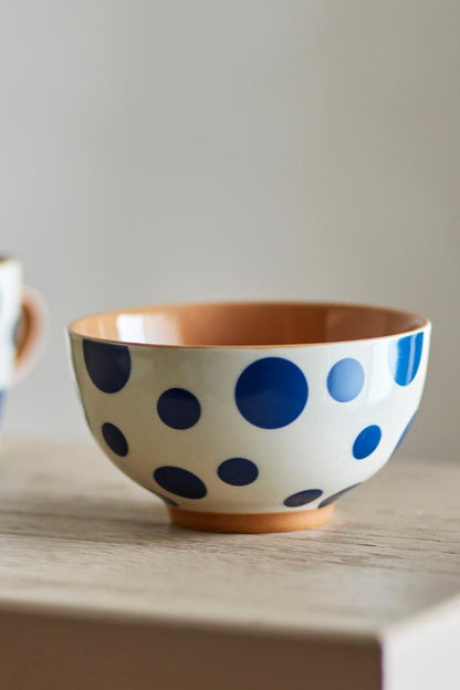 Miri Spotted Bowl - Navy, Orange