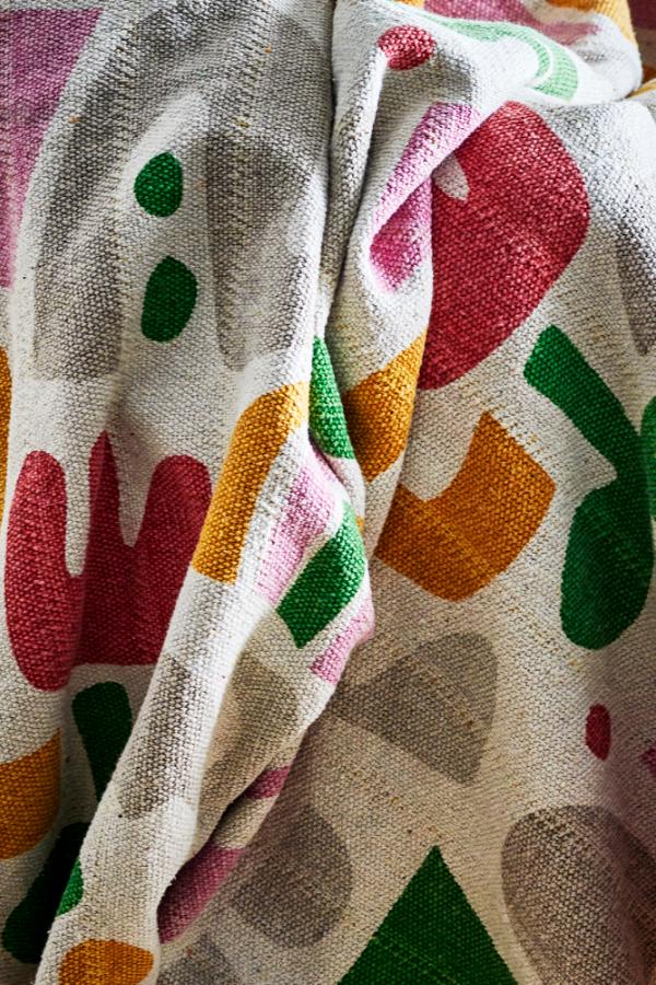 Filur Throw - Recycled Cotton - Organic Pink Tones