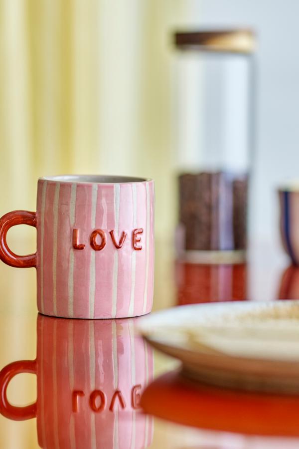 Ceramic Striped Mug - For Mom