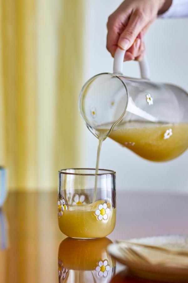 Buzz Daisy Patterned Drinking Glass - 2 Designs Available