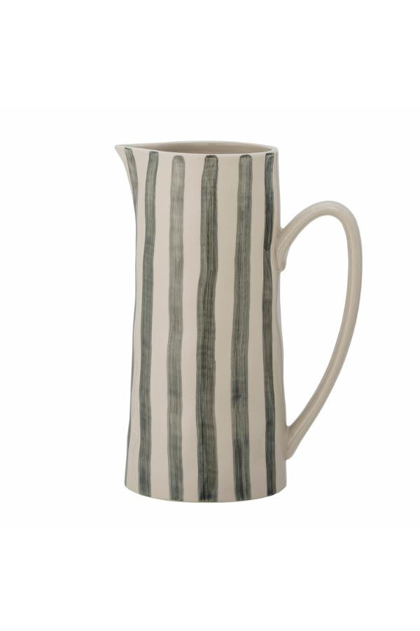 Begonia Striped Jug - Blue - Stoneware