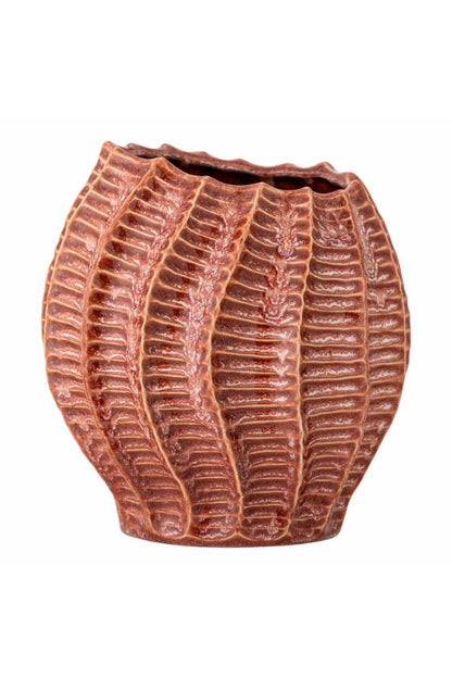 Callon Textured Vase - Rose - Stoneware