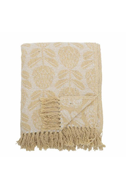 Pratello Recycled Cotton Throw - Yellow