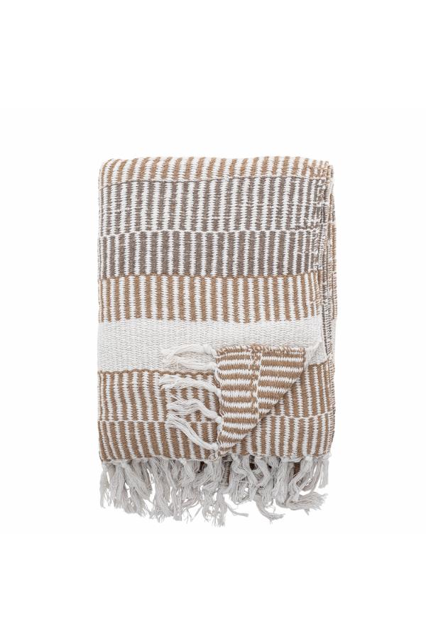 Isnel throw - Recycled Cotton - warm tones