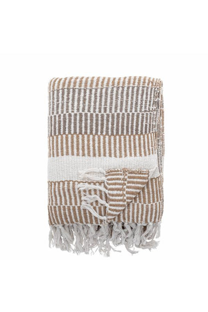 Isnel throw - Recycled Cotton - warm tones