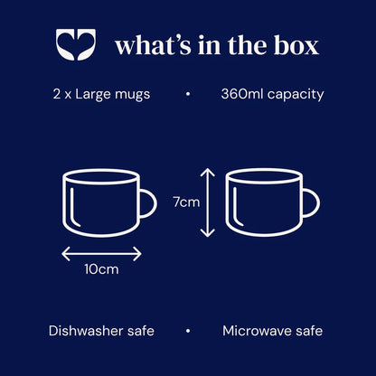 Yarrow Mug - Earth Red - Set Of 2 - 3 Size Options Available