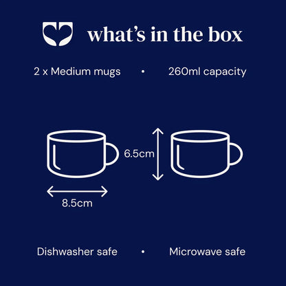 Cornflower Mug  - Medium - Set of 2 - Colour Options Available