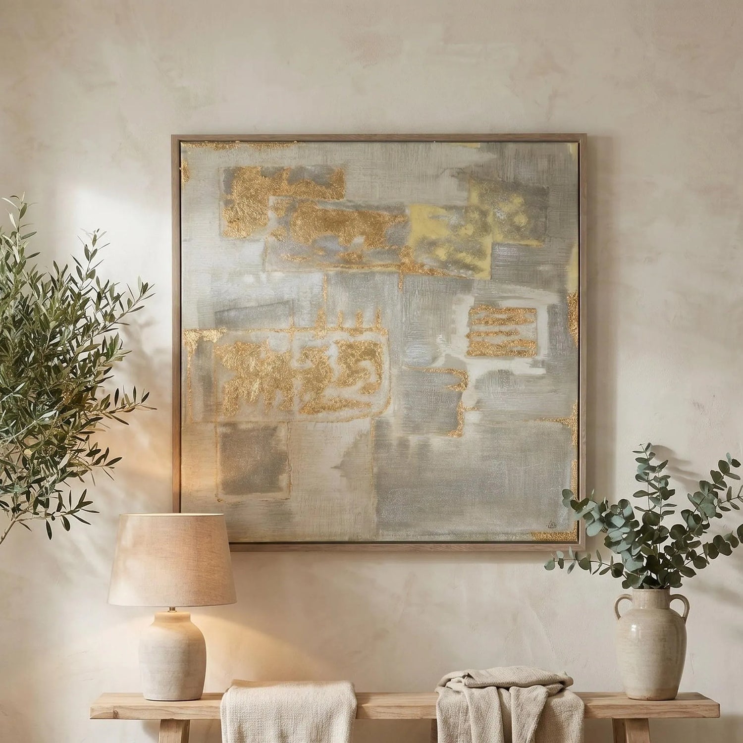Amoret Wall Art Canvas - Hand Crafted Details