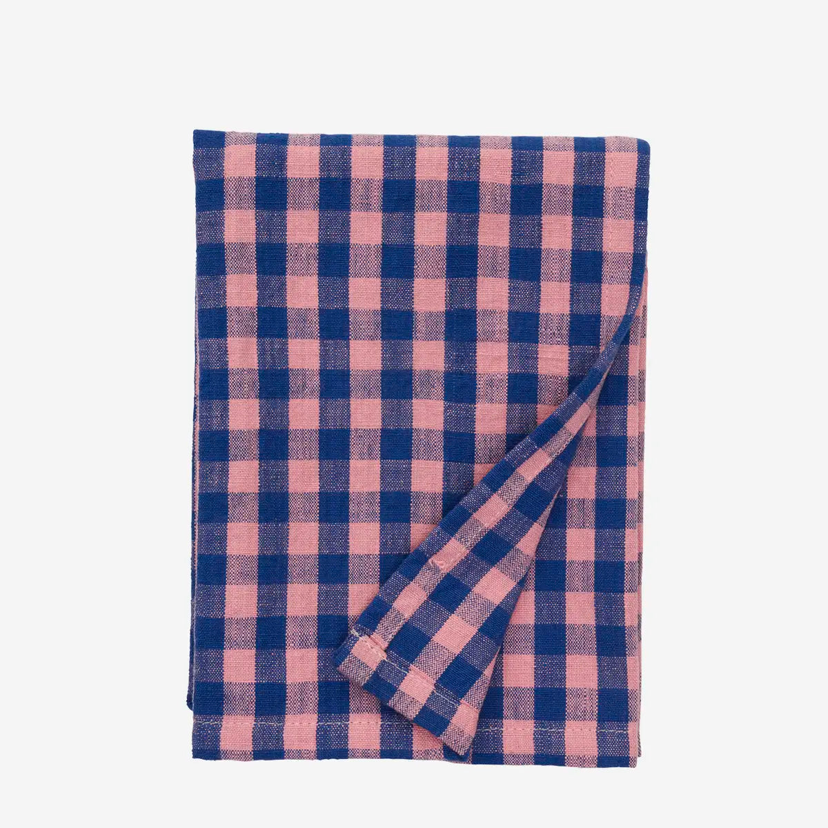 Checked Kitchen Tea Towel - Blue, Pink
