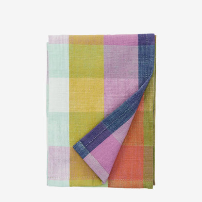 Gingham Kitchen Tea Towel - Brights