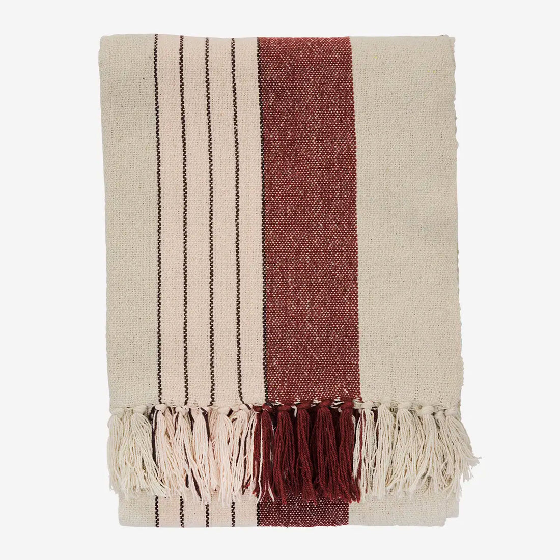 Lightweight Recycled Cotton Throw - Light Pink, Almond
