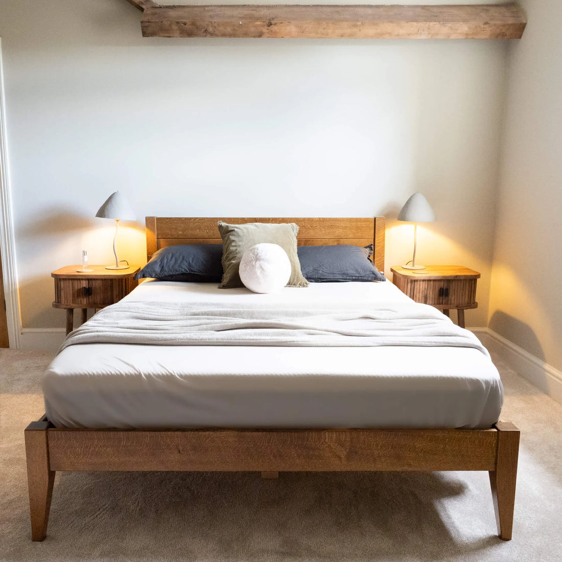 Model 01 – Handmade Wooden Bed - Colour &amp; Size Options Available