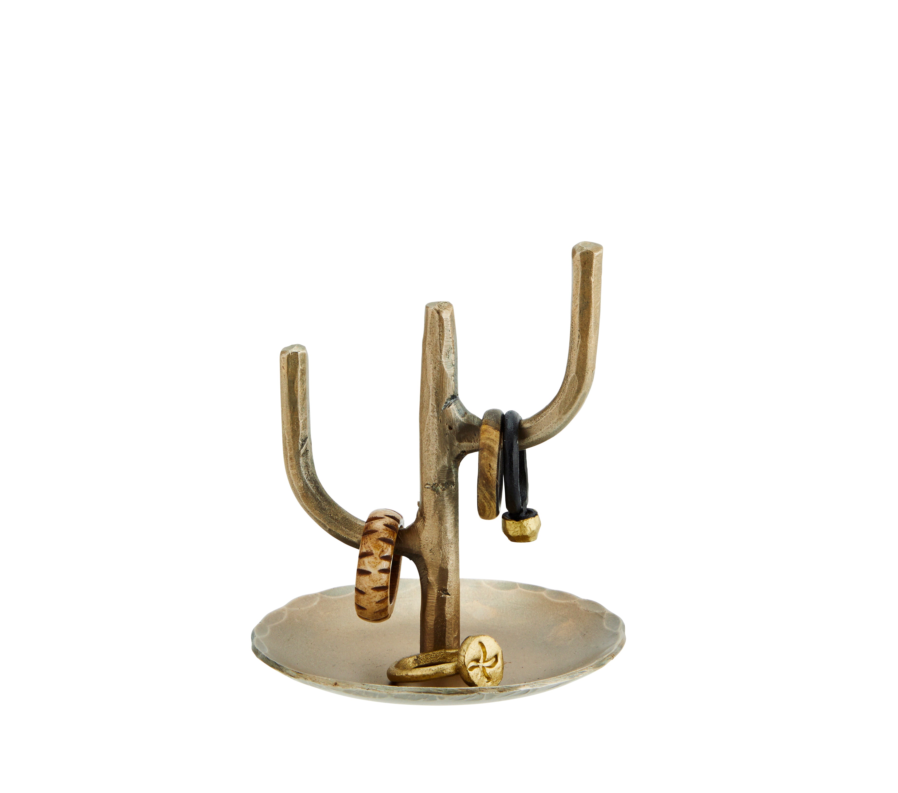 Hand Forged Layered Jewellery Stand - Brass