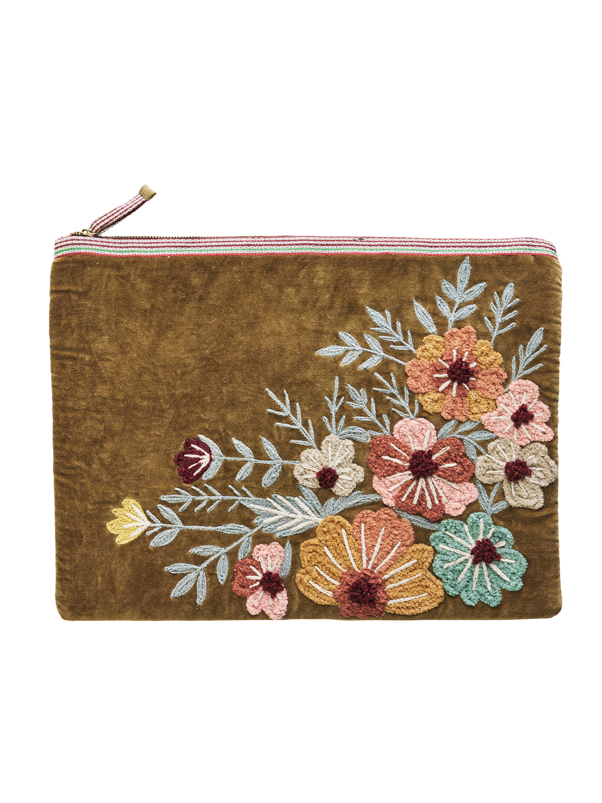 Embroidered velvet laptop sleeve - 2 Colours Available