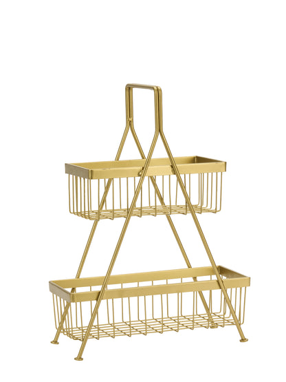 Iron basket rack - Brass Coloured